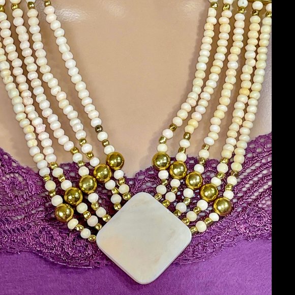 ▪️VTG▪️1980's 1990's Lot of 4 Multi-Style Boho Beaded Statement Necklaces - Picture 3 of 14